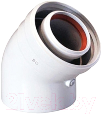 Поворот дымохода Ferroli 80/125 / 90160470 - фото