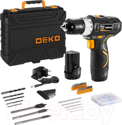 Аккумуляторная дрель-шуруповерт Deko GCD12DU3 / 063-4148 - фото