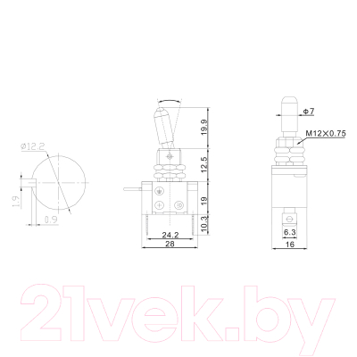 Переключатель Rexant ON-OFF 36-4332