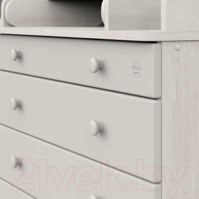 Комод пеленальный Атон Maks 805 с органайзером (сосна касцина/серый)