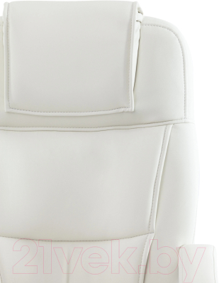 Кресло офисное Tetchair Bergamo кожзам (хром/белый 36-01)