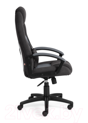 Кресло геймерское Tetchair Driver флок/ткань (черный/серый)