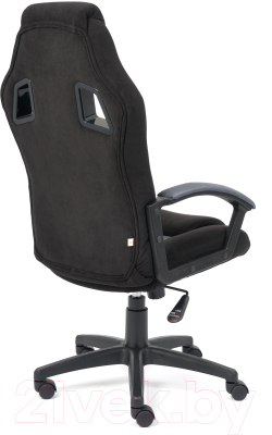 Кресло геймерское Tetchair Driver флок/ткань (черный/серый)