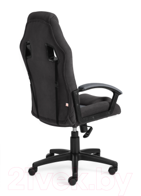 Кресло геймерское Tetchair Driver флок/ткань (черный/серый)