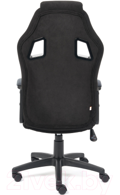 Кресло геймерское Tetchair Driver флок/ткань (черный/серый)
