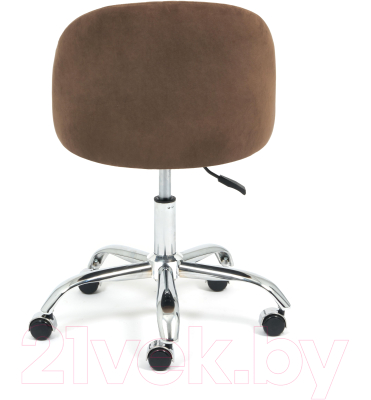 Кресло офисное Tetchair Melody флок (коричневый)