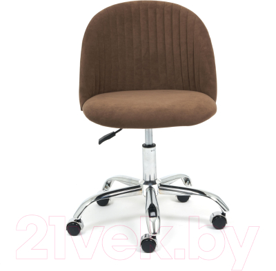 Кресло офисное Tetchair Melody флок (коричневый)