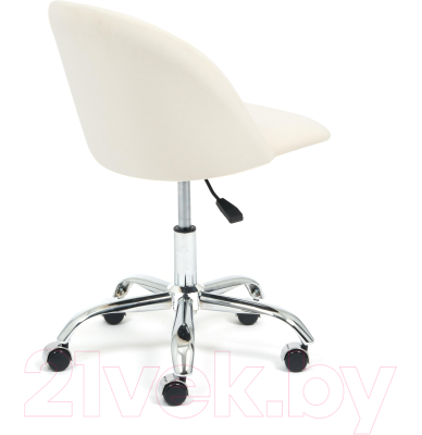 Кресло офисное Tetchair Melody флок (молочный)