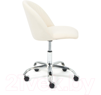 Кресло офисное Tetchair Melody флок (молочный)