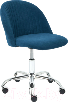 Кресло офисное Tetchair Melody флок (синий) - фото