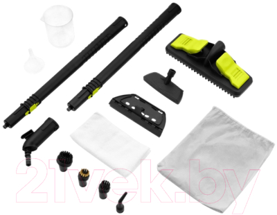 Пароочиститель Kitfort KT-9104-2 (черный/салатовый)