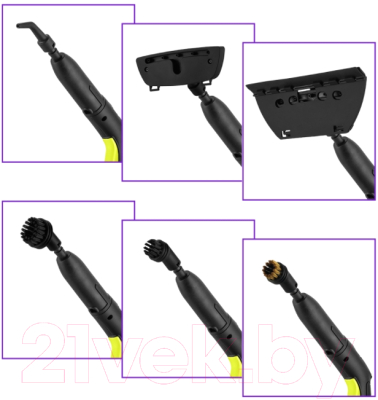 Пароочиститель Kitfort KT-9104-2 (черный/салатовый)