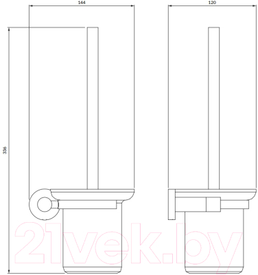 Ершик для унитаза Omnires MP60620GR