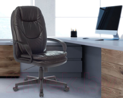 Кресло офисное Бюрократ CH-868LT (черный экокожа)