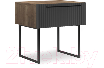 Прикроватная тумба Shtabe Gross 6101 (RAL 7012-H1181/черный)