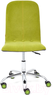 Кресло офисное Tetchair Rio флок/кожзам (оливковый/металлик)