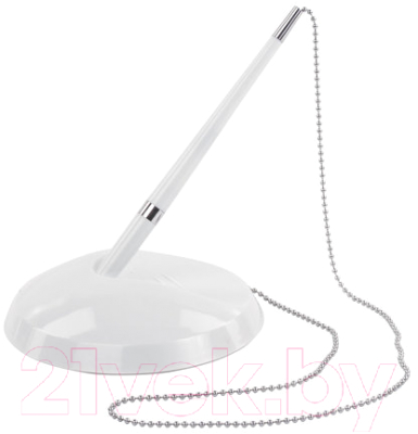 Ручка шариковая Brauberg Стенд-Пен Уайт 2 / 141348 - фото