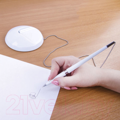 Ручка шариковая Brauberg Стенд-Пен Уайт 2 / 141348