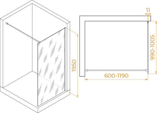 Душевая стенка RGW WA-002 / 35100210-21