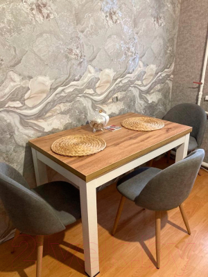 Стул AksHome Honnor (светло-серый 1701-26/дуб)