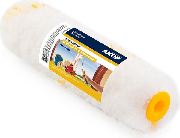 Ролик малярный Акор Полиакрил для работ с эмалями - фото