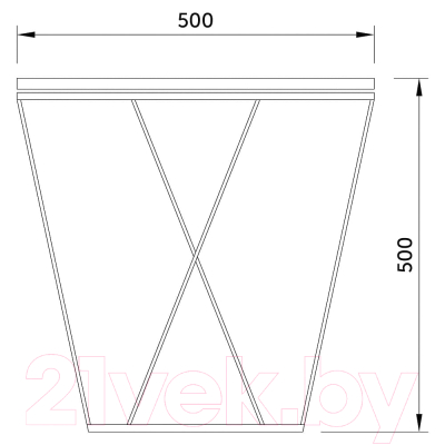 Журнальный столик AksHome Allure 50x50 (тонированное стекло/золото)