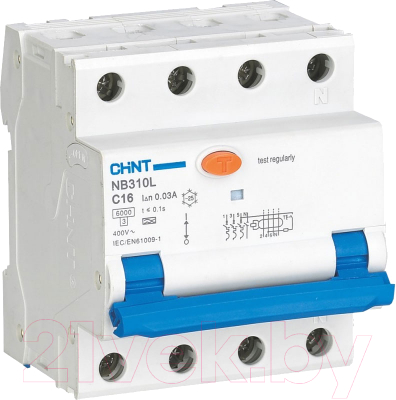 Дифференциальный автомат Chint NB310L 3P+N 25A 30мA A C 6kA (R) / 660015 - фото