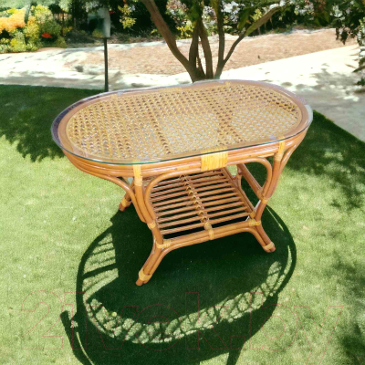 Стол садовый Мир Ротанга 02/15А-OV (коньяк)