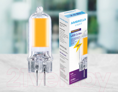 Лампа Ambrella Filament LED G4 2.5W 4200K (20W) 220-230V