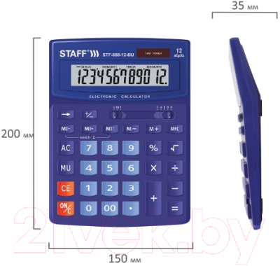 Калькулятор Staff STF-888-12-BU