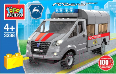 Конструктор Город мастеров Газель Росгвардия / 3238-KK - фото
