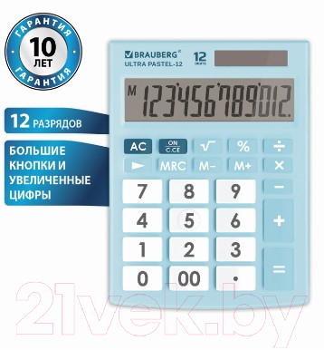 Калькулятор Brauberg Ultra Pastel-12-LB / 250502