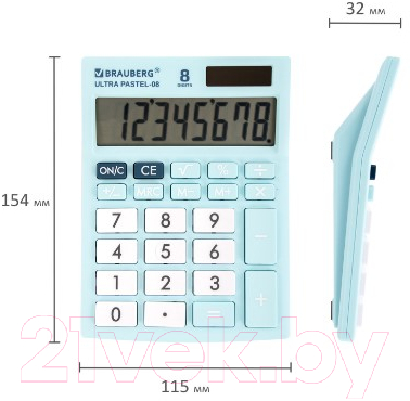 Калькулятор Brauberg Ultra Pastel-08-LB / 250513