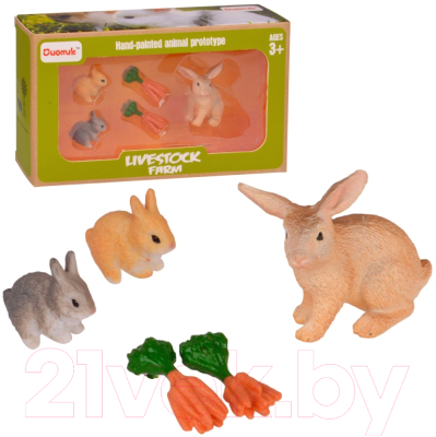 Набор фигурок коллекционных Duomule Кролики / 2021036-16002A