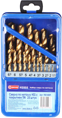 Набор сверл Диолд H 2505 / 90014009 - фото