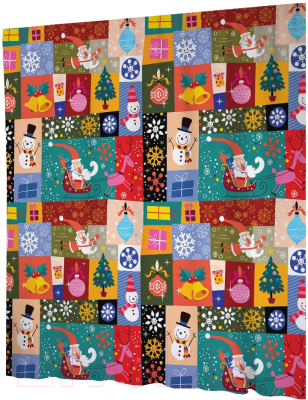 Шторка-занавеска для ванны JoyArty Праздник в красках / sc_78663 - фото