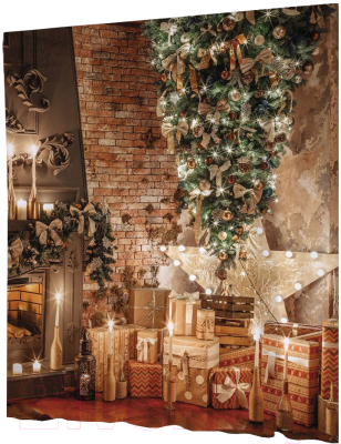 Шторка-занавеска для ванны JoyArty Подарки для семьи / sc_78656 - фото