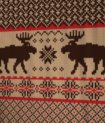 Шторка-занавеска для ванны JoyArty Вышивка с оленями / sc_78634 - фото