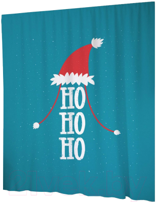 Шторка-занавеска для ванны JoyArty Хо-хо-хо в новогоднюю ночь / sc_290634 - фото