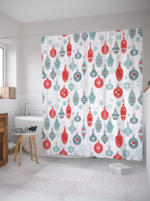 Шторка-занавеска для ванны JoyArty Праздничная фантазия / sc_20298