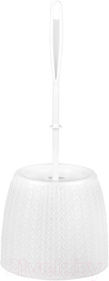 Ершик для унитаза Альтернатива Вязаное плетение / М6895 (белый) - фото