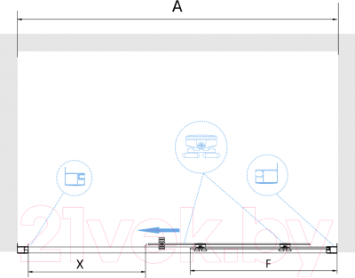 Душевая дверь RGW PA-14 W / 41081415-15