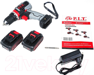 Аккумуляторная дрель-шуруповерт P.I.T PID03001-12M2/BL