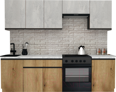 Готовая кухня ВерсоМебель Эко-7 2.5 - фото