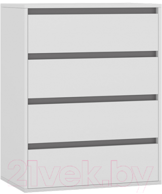 Комод Интермебель Рио-1 Р-001 (белый/графит серый) - фото