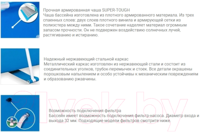 Каркасный бассейн Intex Rectangular Frame / 28273NP