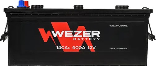 Автомобильный аккумулятор Wezer 900A L+ / WEZ140900L