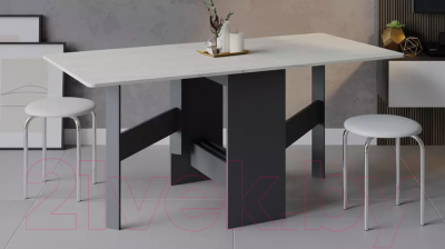 Стол-книга ТриЯ Тип 2 (антрацит/дуб крафт белый)