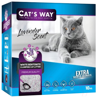 Наполнитель для туалета Cat's Way Box Lavander Premium / CTSWYBX06-008 - фото