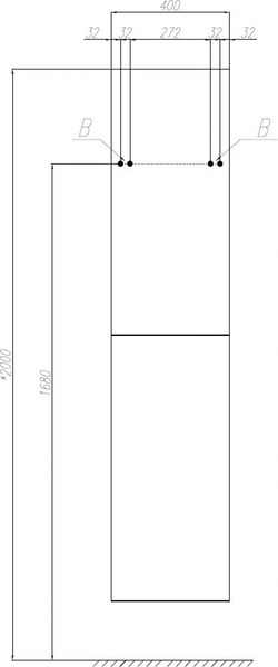 Шкаф-пенал для ванной Акватон Амели